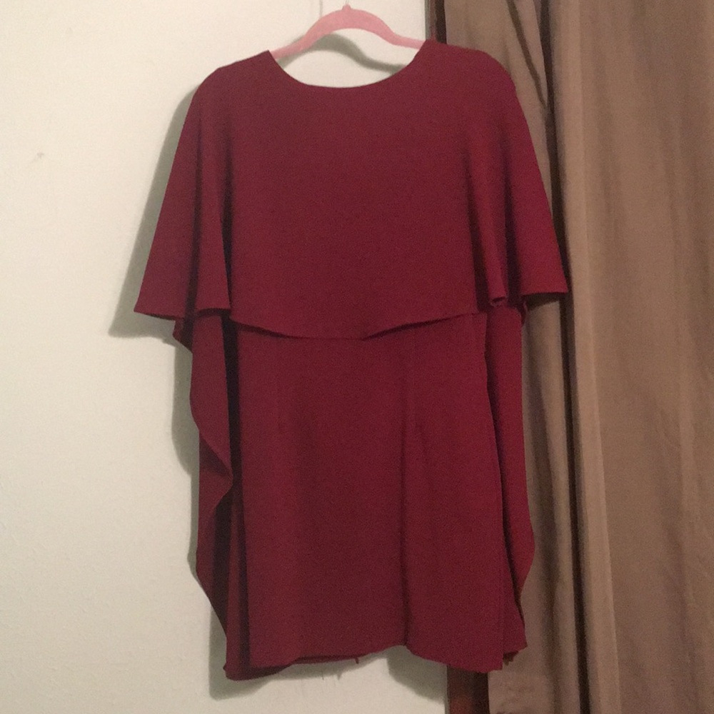 Lulu’s Burgundy Cape Dress
